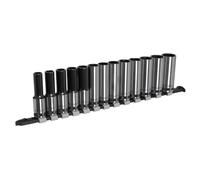 Metrico Presa Set Profondo 13pc 1.3cmD Nero Serie Singolo Hex Sealey Recintata