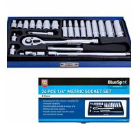 Metrico Standard & Profondo Presa Set 0.6cm Drive Cricchetto 4mm - 13mm 24pc