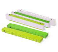 Metrie, metro pieghevole Block-52, tonalità verde, set da 5, 2 m