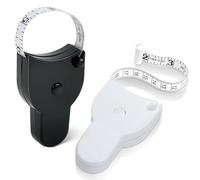 Metro a nastro 1,5 m/60 pollici | metro sarta retrattile per misurare corpo, vita e torace | ergonomico centimetro da sarta bifacciale | 2 pezzi (Nero + Bianco)