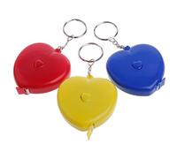 Metro a nastro a forma di cuore, retrattile, portatile, con portachiavi, 1,5 m