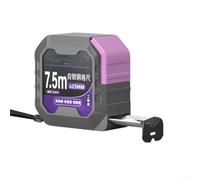 Metro a nastro autobloccante, 7,5 m x 25 mm, in acciaio resistente, con custodia in ABS ispessito, funzionamento con una sola mano e sistema metrico resistente all'usura (7,5 m x 25)