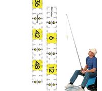 Metro a nastro da , impermeabile, per viaggi in kayak, pieghevole per pescatori, righello resistente per pesci, con adesivo pronto e design resistente agli strappi