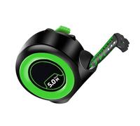 Metro a nastro fluorescente lungo 5 m con manico ergonomico per uso esterno, con gancio portatile o operai sul campo, costruttori e fai da te metro ergonomico a nastro