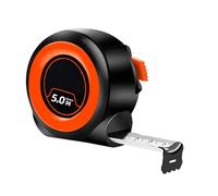 Metro a nastro fluorescente lungo 5 m con manico ergonomico per uso esterno, con gancio portatile o operai sul campo, costruttori e fai da te metro ergonomico a nastro