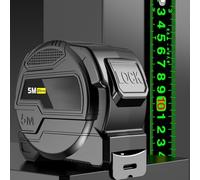 Metro a nastro in acciaio fluorescente autobloccante con manico ergonomico e involucro resistente agli urti per un uso affidabile in condizioni di scarsa illuminazione o di notte (C)