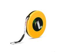 Metro a nastro in fibra con marcature metriche trasparenti e ruote girevoli per costruzione e rilevamento della distanza (30 m)