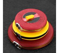 Metro a nastro in fibra di vetro, 10-100 m, metrico su entrambi i lati, per costruzione, topografia su strade, ferrovie, elettricità, leggero e durevole (rosso, 30 m)