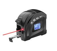 Metro a nastro laser, 2 in 1, misuratore di distanza laser digitale con display LCD, misura laser da 40 m, metro a nastro da 5 m, area di misura/volume/distanza