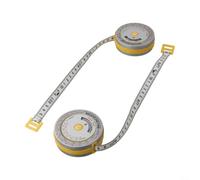 Metro a nastro per il corpo, 150 cm, retrattile automatico, strumento di calcolatrice IMC, per misurazione della circonferenza, sport e dieta (giallo)