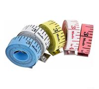 Metro a nastro per sarti e sarti, 150 cm, righello morbido in tessuto piatto con doppia metrica e per unità imperiali, misurazione del corpo flessibile