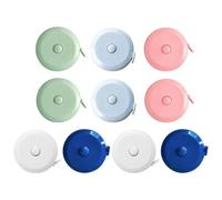 Metro A Nastro Retrattile Automatico Rotondo Da 10 Pezzi, Mini Metro A Nastro Portatile, Metro A Nastro Per Cucire, Metro A Nastro In Tessuto, Metro A Nastro Flessibile, Strumenti Di Misurazione