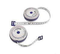 Metro a nastro retrattile da 2 metri per misurazioni corporee, strumento di monitoraggio della dieta BMI, con meccanismo di bloccaggio, pulsante a scatto, confezione da 2