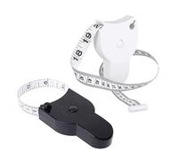 Metro A Nastro Telescopico Automatico da 2 Pacchi, Nastro per Misurazione Del Corpo, Righello per Misurazione Del Corpo Autoserrante per Corpo, Vita, Fianchi, Braccia, Testa (Nero + Bianco)