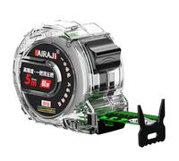 Metro A Nastro Trasparente - Custodia Trasparente, Design Con Righello Fluorescente, Struttura Antigoccia, Corpo Leggero E Compatto Con Indicazioni Di Facile Lettura | Nastro Di Misurazione Per Carpen