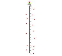 metro bambini parete Amore Cuore Altezza Misura Adesivi murali Decorazioni for la casa FAI DA TE Semplice Grafico Righello Decorazione Camere dei bambini Decalcomanie Wall Art 20-200 cm