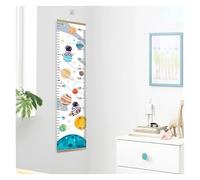 metro bambini parete Grafico di crescita Appeso a parete in legno non tessuto Arcobaleno Regola altezza Pollici Metri Misura Decorazione della stanza scuola materna for bambini(Planets)