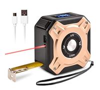 Metro di Nastro Laser, Ricaricabile Metro Laser con Display Digitale per Lunghezza Distinza Area Volume Misura Continua, Misuratore Laser 40M e Telemetro a Nastro 5M, Misuratori di Distanza Laser