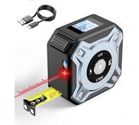 Metro di Nastro, Ricaricabile Misura di Nastro Laser con Display Digitale per Lunghezza Distinza Area Volume Misura Continua, Misuratore Laser 40M e Telemetro a Nastro 5M, Misuratori di Distanza Laser