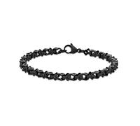 Metro Jewelry Bracciale da uomo in acciaio inox con placcatura ionica in oro giallo, nero o blu, lunghezza 21 cm, con moschettone, 8 5 inch, Metallo, Nessuna pietra preziosa