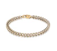 Metro Jewelry Bracciale da uomo lungo da 21,5 a 22,9 cm, in acciaio inossidabile con placcatura ionica in oro giallo o nero, catena a coda di volpe con chiusura a moschettone, 9 inch, Metallo, Nessuna