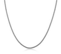 Metro Jewelry Collana a catena Franco in acciaio inossidabile da 2,5 mm, da uomo, con placcatura ionica in oro giallo o nero, lunghezza da 45,7 a 71 cm, con moschettone, Metallo, Nessuna pietra