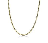 Metro Jewelry Collana da uomo in acciaio inossidabile con coda di volpe sottile da 4 mm con placcatura ionica in oro nero o giallo, lunghezza da 50 a 76 cm, con moschettone, Metallo, Nessuna pietra