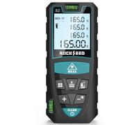 Metro laser 100M,RockSeed Distanziometro Laser Digitale con 2 Livelle a Bolla,Telemetro Laser Portatile con unità M/in/Ft Commutazione LCD Retroilluminato e Misurazione Distanza/Area/Volume/Pitagorico