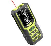Metro Laser, LASGOO 100m/328ft Misuratore Laser, Misuratore di Distanza Laser con Sensore Angolare,Ft/In/M, Display LCD Retroilluminato, Modalità Distanza/Area/Volume/Pitagorica, Batteria Inclusa