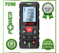 Metro Laser Professionale Misuratore Laser 70Metri 2in1 + Bolla Orizzontale LCD