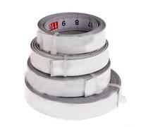 Metro metrico da 15 m, per la lavorazione del legno professionale, con supporto per un facile posizionamento su varie superfici (1 da sinistra a destra)