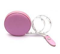 Metro Nastro per il Corpo in Pelle Retrattile,Piccolo Metro da Cucito per Sarti e Designer 1 Pezzo 60 Pollici / 1,5 Metri di Larghezza (Rosa)