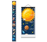 Metro per la crescita del bambino da parete, per bambini, decorazione per la cameretta dei bambini, righello da appendere alla parete, con pergamena in legno nero, decorazione per la stanza dei