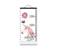 Metro per la crescita del bambino da parete, per bambini, decorazione per la cameretta dei bambini, righello da appendere alla parete, con pergamena in legno nero, decorazione per la stanza dei