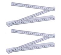 Metro Pieghevole, 2 m Righelli Pieghevoli, Righello Pieghevole in Plastica, 10 Sezioni Doppiometro Pieghevole, con Doppia Ripartizione, per Tutti i Fai da Te, Casa, Hobby, 2 Pezzi