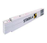 Metro Pieghevole Stabila 1407 10 Aste Legno Bianco 10 Pezzi