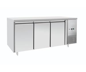 METRO Professional Banco congelatore GCF3100, acciaio inox, 334 L, refrigerazione ventilata, 600 W, con serratura, 3 porte, argento