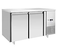 METRO Professional Banco refrigerato GCC2100, acciaio inox, 215L, 2 porte a chiusura automatica, 250W, scongelamento automatico, con serratura, ideale per gastronomia (215 L - 2 Porte)