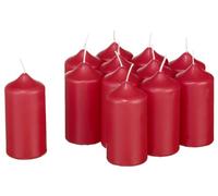 METRO Professional Candela a colonna, 100% paraffina, durata: 21h ca., rosso, 12 pezzi