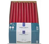 METRO Professional Candele a punta, 100% paraffina, 60 pezzi, ca. 7 ore di combustione, bordeux