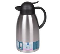 METRO Professional Caraffa termica in acciaio inossidabile, 2 L, con pulsante, argento/nero