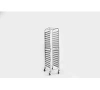 METRO Professional Carrello porta teglie GSC 2018 GN 1/1, 18 livelli, acciaio inox, argento, con 4 ruote e 2 freni, carico totale 110 kg, argento