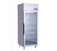 METRO PROFESSIONAL Congelatore con Porta in Vetro GFR2700G, 450L, 5 Ripiani, Illuminazione LED, Serratura, Piedini Regolabili, Argento