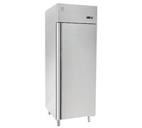 METRO Professional Congelatore verticale GFR2700, acciaio inox, 73 x 80.5 x 206.5 cm, 4 ripiani regolabili, 455 L, 600 W, con serratura, argento