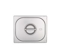 METRO Professional Coperchio per Contenitori GN 1/2 con Maniglia, Acciaio Inox, 26.5 x 32.5 cm, Adatto a Forno e Lavastoviglie