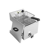 METRO Professional Friggitrice GDF1010, Acciaio Inox, 8.1 kW, 10 l, con Coperchio, Maniglie in Plastica Termoresistente, Argento