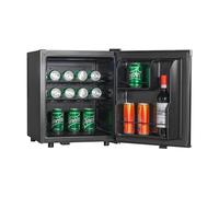 METRO Professional Frigo-Minibar GMB1045B, 45 L, 2 Ripiani Regolabili, Illuminazione Interna a LED, Silenzioso, Nero
