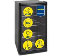 METRO Professional Mini Frigo GPC1088, 88 L, 3 Ripiani Regolabili