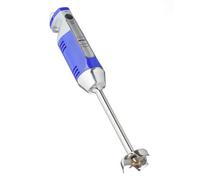 METRO Professional Mixer elettrico a immersione GSM1000, lunghezza asta rimovibile: 19 cm, 1-8 L, 250 W, ergonomico, 3 lame diverse, con 1 contenitore, blu/argento