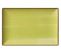 METRO Professional Piatto piano Madleen, ceramica gres, 30 x 20 cm, rettangolare, verde, 6 pezzi